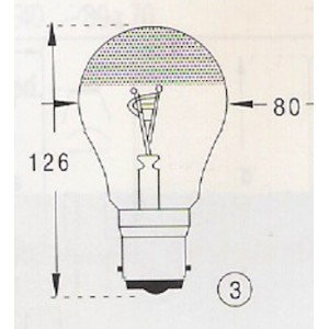Lampa typ "Martin"  H65690  24V  50/50W  BA22D  80x126mm  88-914-02