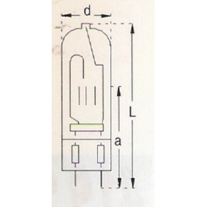 Osram  64648  BSJ  G6,35/GX6,35  230V  200W  3400kel.  20x69,5mm  25hod.
